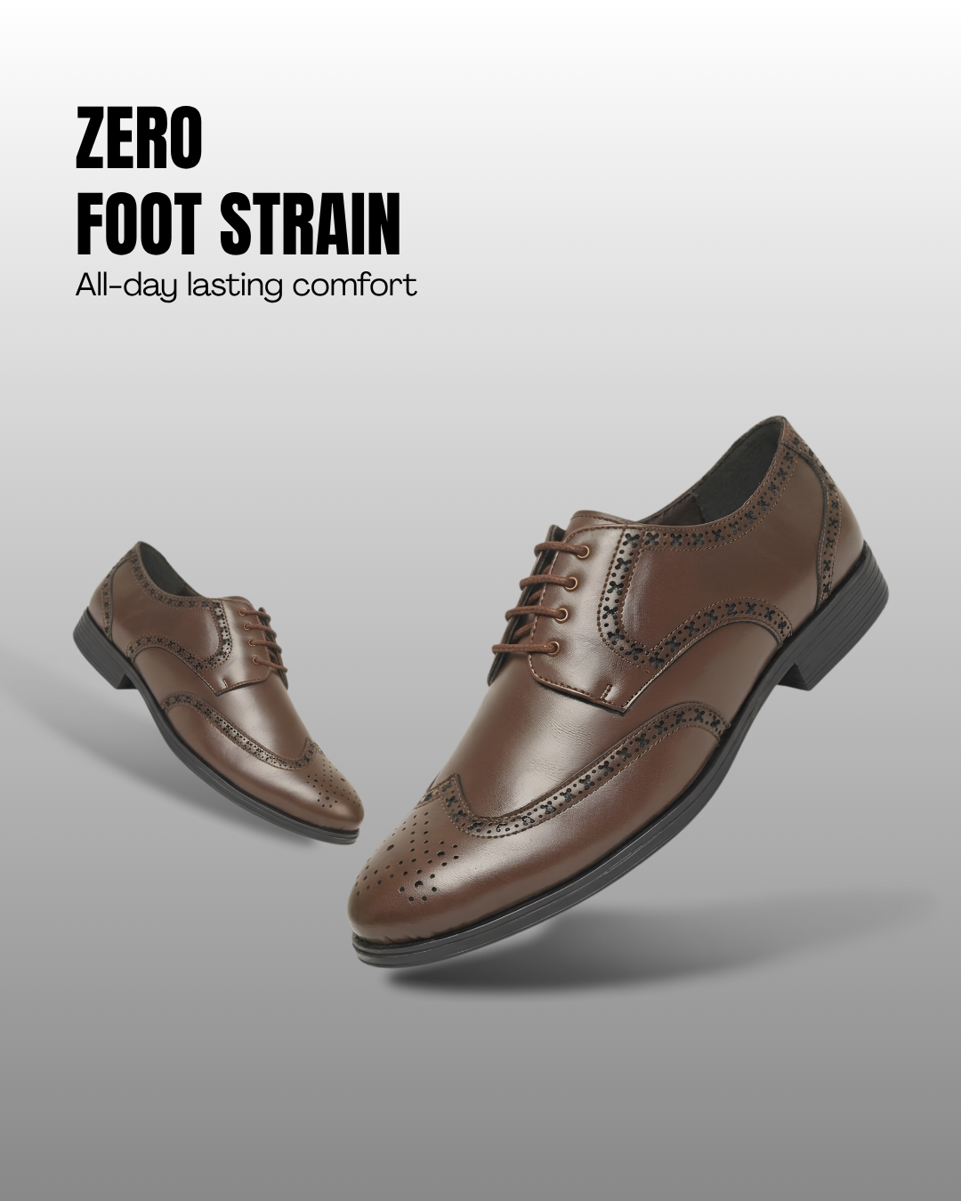 ORANGE EYE DERBY SHOES BROGUE BROWN