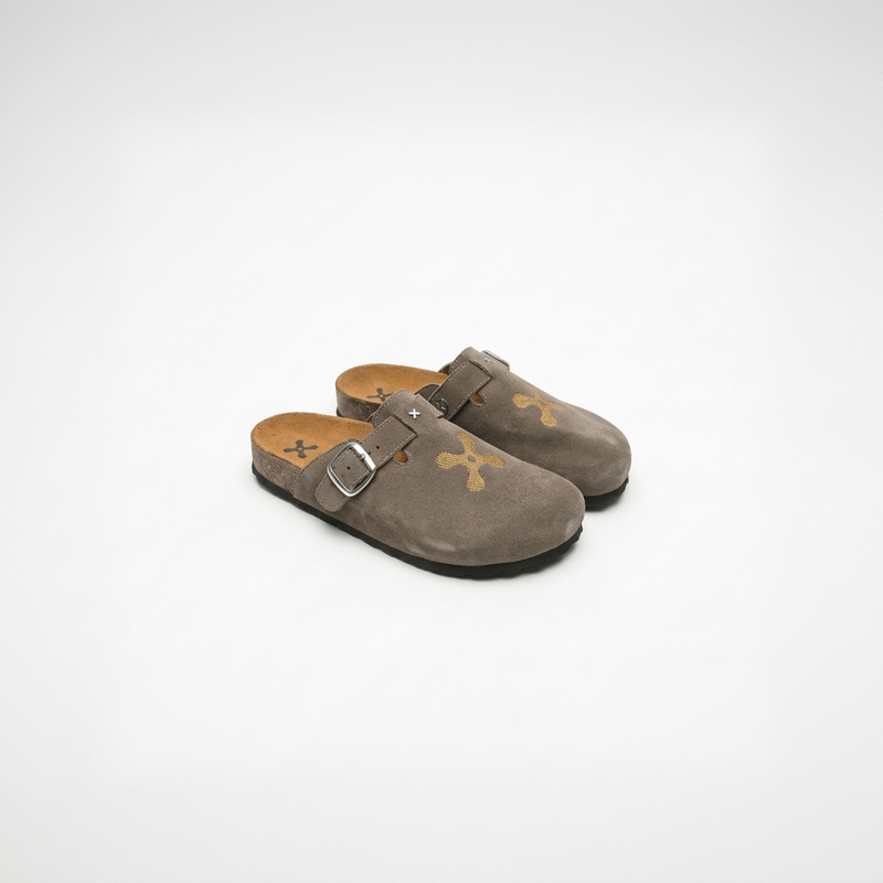 TAUPE SHADOW MULES