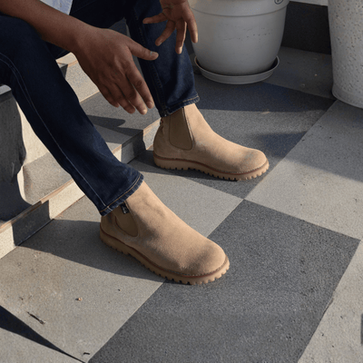 Person wearing beige