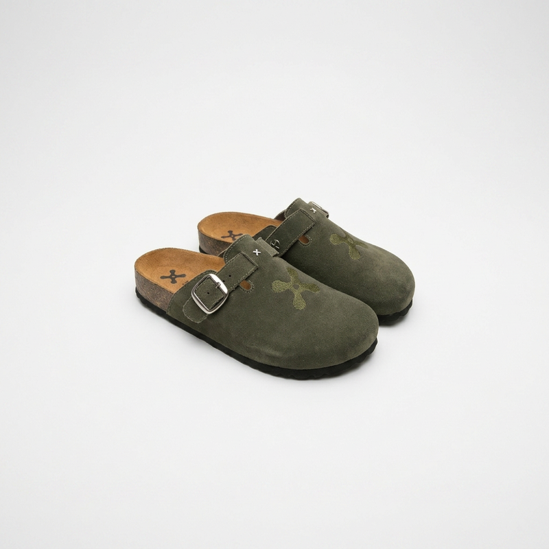 OLIVE GREEN MULES