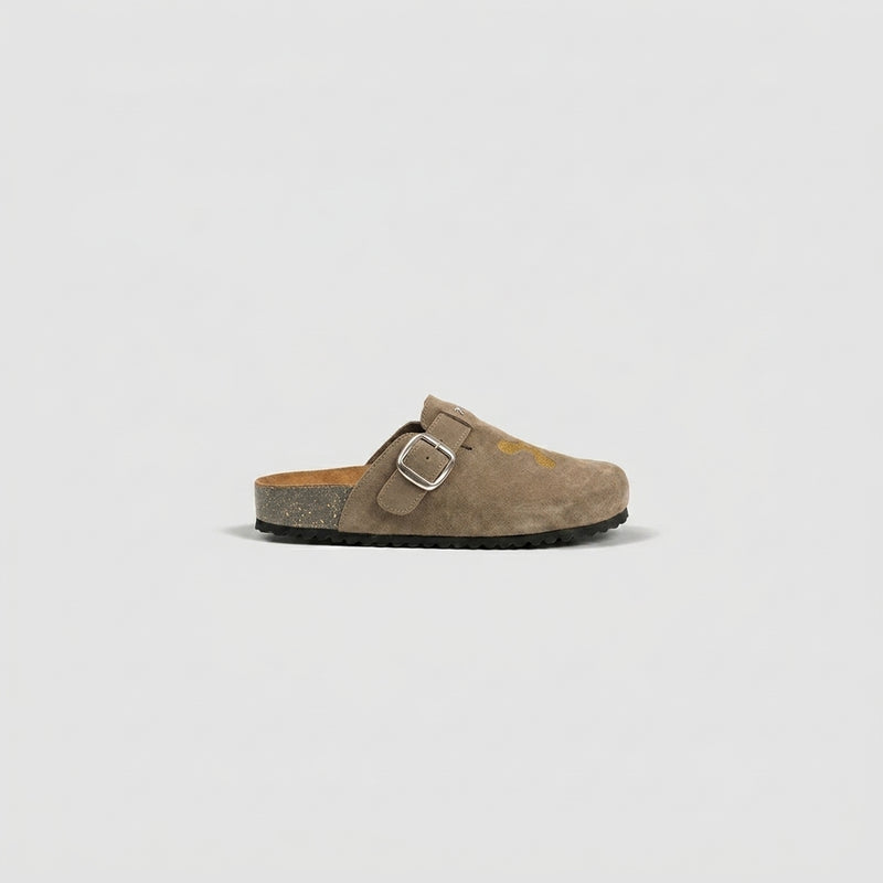 TAUPE SHADOW MULES