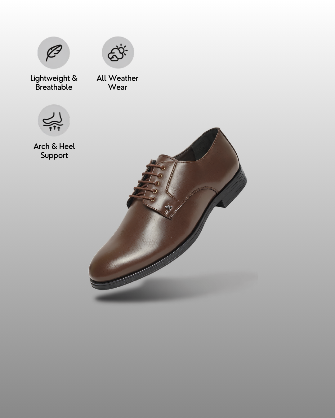 ORANGE EYE DERBY SHOES BROWN