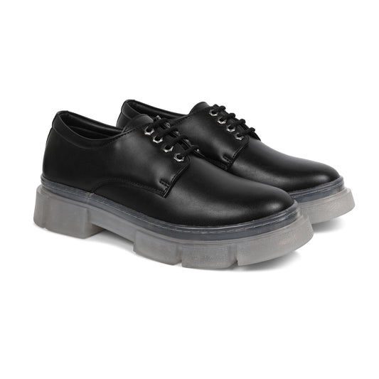 IKOHO CLEAR RECYCLED SOLE CONTRAST DERBYS