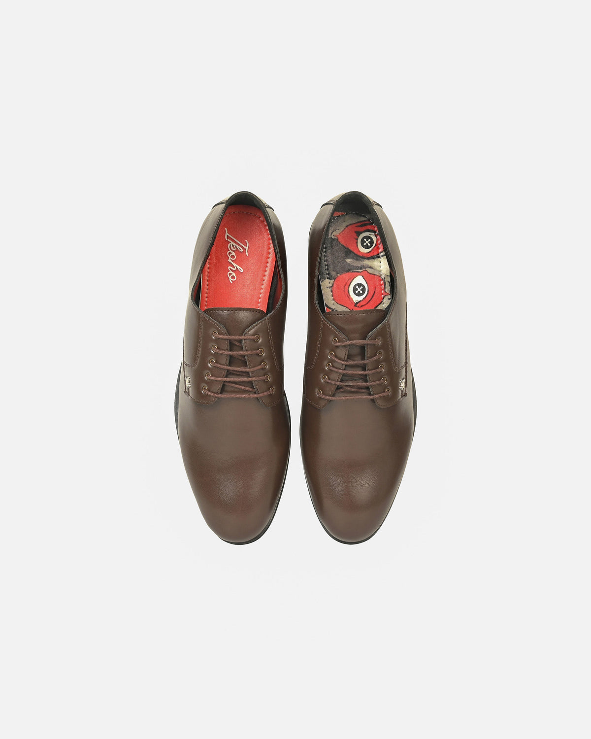 ORANGE EYE DERBY SHOES BROWN