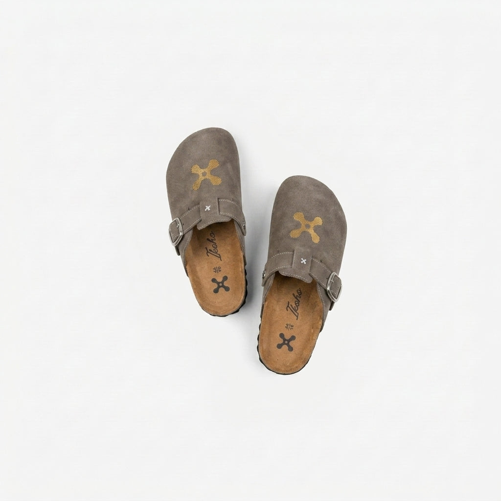 TAUPE SHADOW MULES