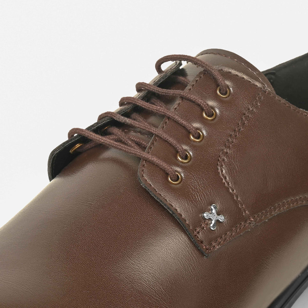 ORANGE EYE DERBY SHOES BROWN