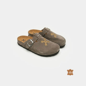 TAUPE SHADOW MULES