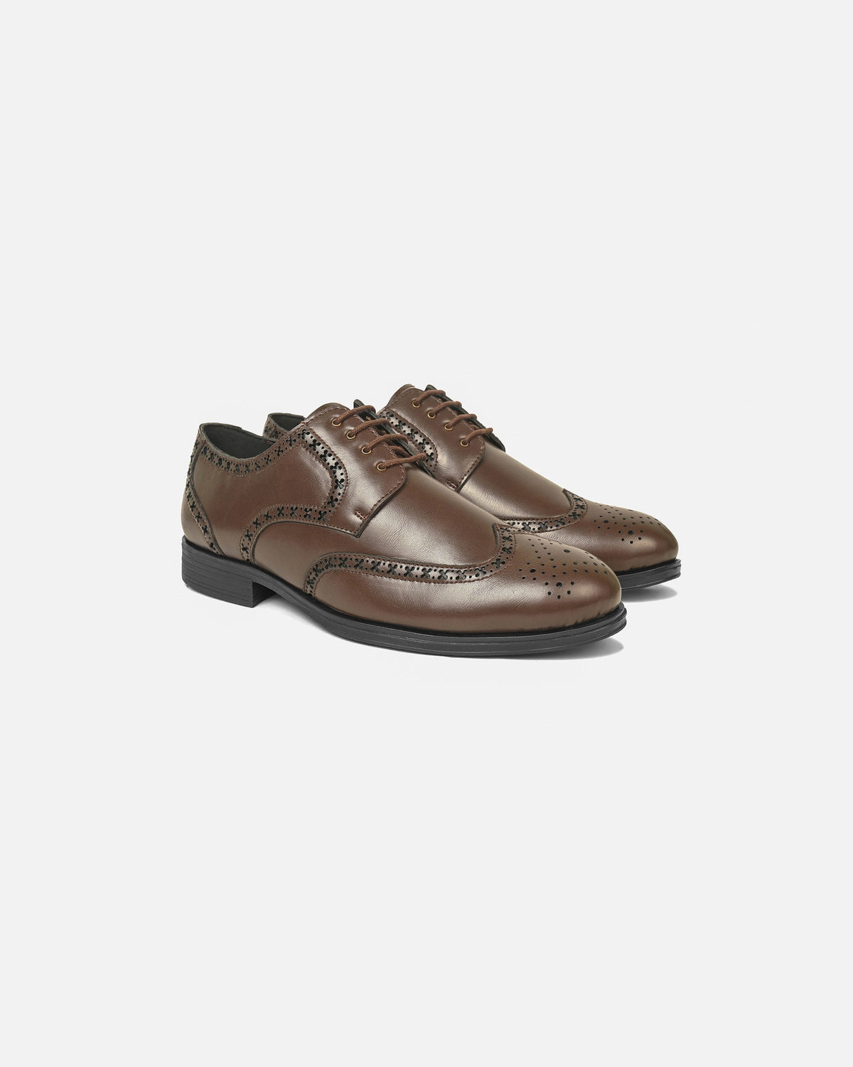 ORANGE EYE DERBY SHOES BROGUE BROWN