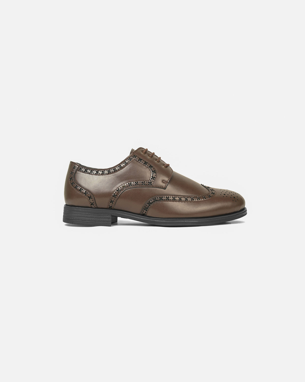ORANGE EYE DERBY SHOES BROGUE BROWN