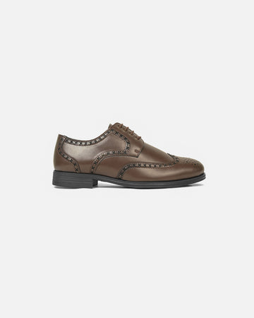 ORANGE EYE DERBY SHOES BROGUE BROWN
