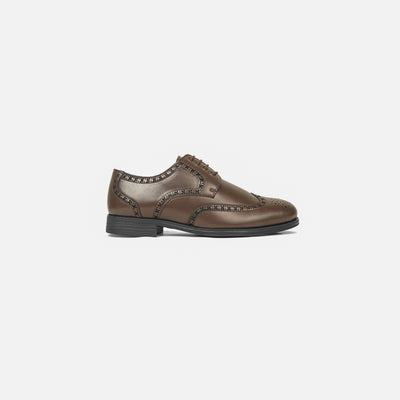 ORANGE EYE DERBY SHOES BROGUE BROWN